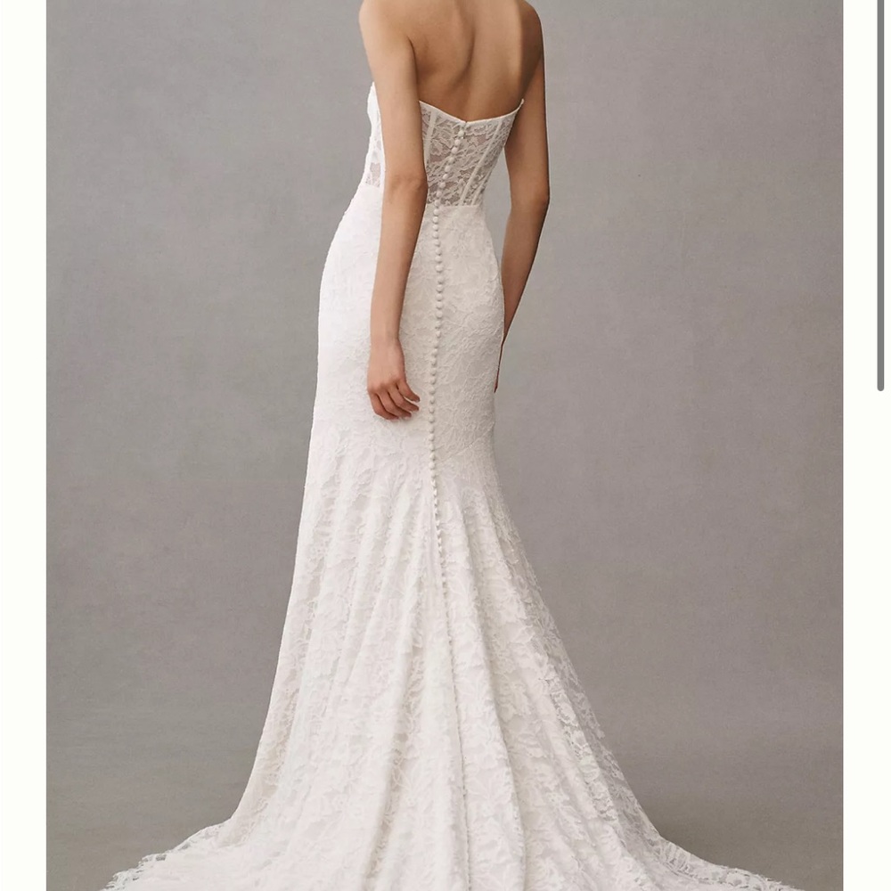 Jenny Yoo White Dove Long-Sleeve Off-Shoulder Sleeve Wedding Dress - Picture 3 of 5